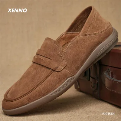Cowhide Genuine Leather Slip-on Loafers Shoes